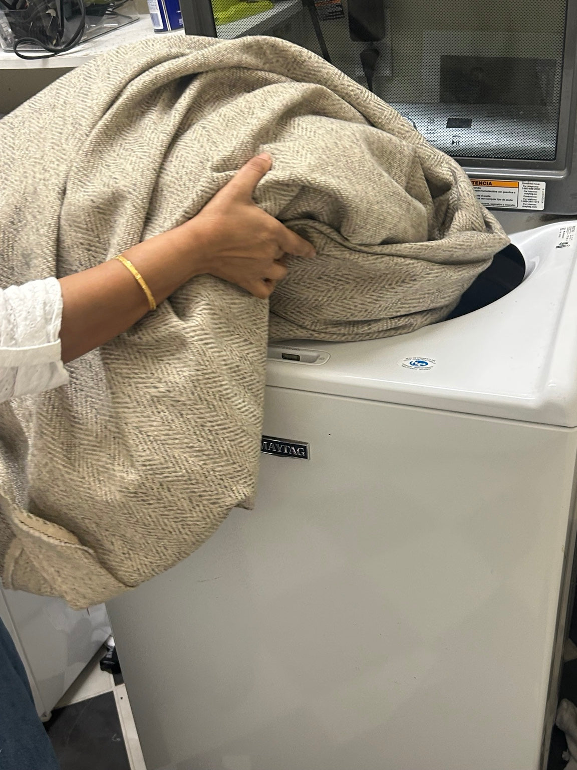 Luxury Rug Cover – 8x10 Taupe (Washable & Vacuumable)